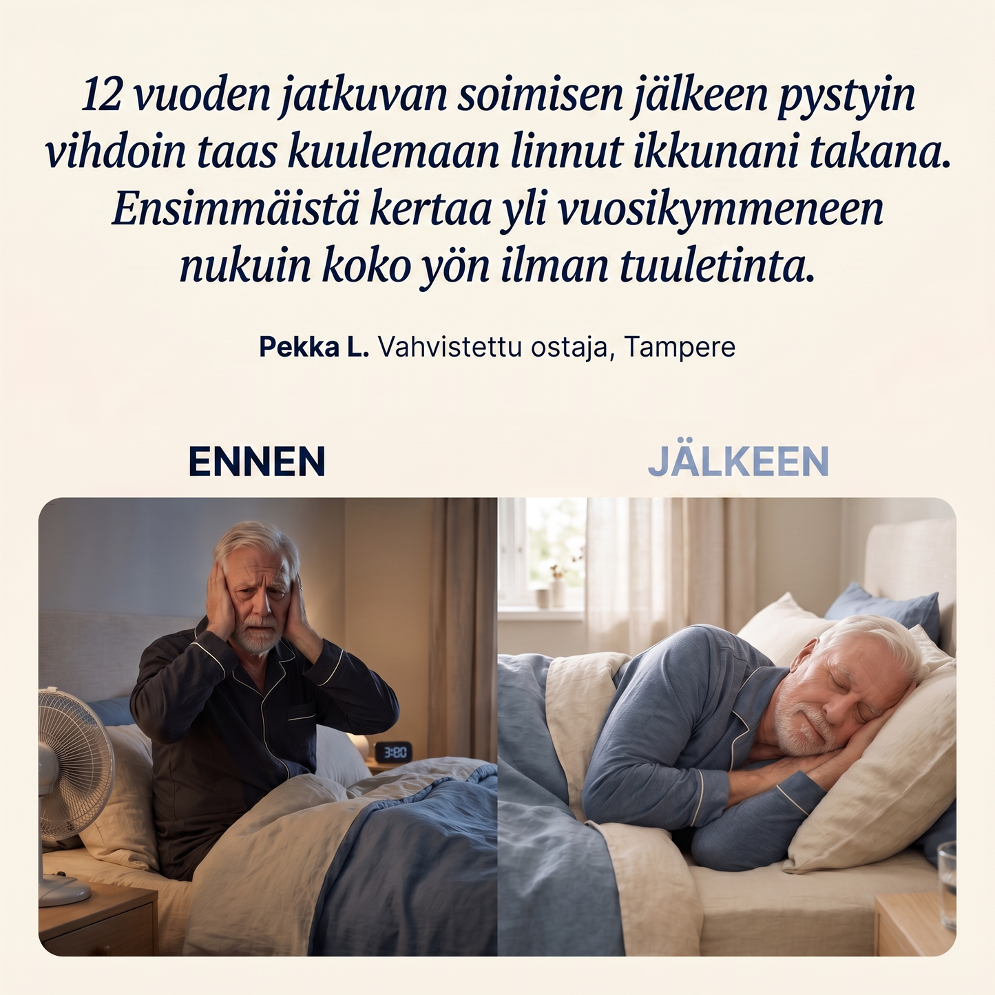 Loera™ tinnituslaite joka tuo sinulle hiljaisuuden